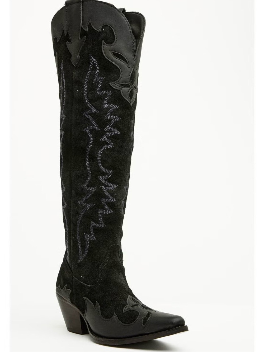 DINGO WOMEN'S DRAMA QUEEN OVERLAY TALL
WESTERN BOOTS - ROUND TOE